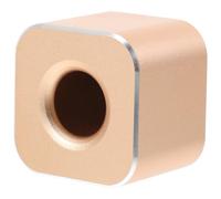 CRAFTHROU Portapenne Semplice e Funzionale in Lega di Alluminio Rosso Singolo Design Creativo Cubo Resistente Supporto Porta Penna da Tavolo per Ufficio