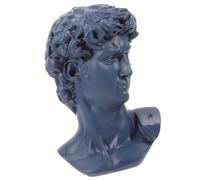 CRAFTHROU Resina Statua David Blu, Decorazione Artistica per Casa e Ufficio | Pezzo Creativo Raffinato, Adatto a Scrivania e Vetrina, Finitura in Resina, Tono Blu