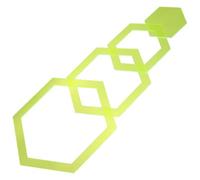 CRAFTHROU Righello Resistente e Facile da Usare 4 Pezzi per Quilting Esagonale in Acrilico per Cucito Fai da Te e Ricamo Artigianale
