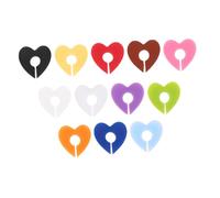 CRAFTHROU Segnabicchieri Identificatori di Bevande a Forma di Cuore in Silicone 12 Pezzi Riutilizzabili Eleganti e Pratici per Bicchieri di Vino per Feste e in Famiglia