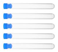 CRAFTHROU Set da 5 Bottiglie Trasparenti in Plastica per Conservazione Aghi da Cucito, Organizer per Aghi a Mano, Facile Accesso e Protezione da Perdita per Cucito Fai da Te