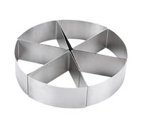 CRAFTHROU Set di 6 Coppapasta in Acciaio Inossidabile per Taglio Torta Rotondo e Triangolare, Resistente, Facile da Sollevare Senza Attaccarsi, per Panini e Pane