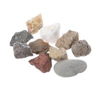 CRAFTHROU Set di Campioni di Rocce per Studenti Esemplari Etichettati in Scatola Robusta, Apprendimento Pratico per Laboratori e Appassionati di Scienze