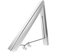 CRAFTHROU Stendi Biancheria da Parete in Alluminio Argento Pieghevole, Robusto e Salvaspazio, per Lavanderia, Balcone o Camper, Design Semplice ed Elegante