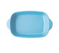 CRAFTHROU Teglia da Forno in Ceramica Blu per Arrosti e Pane, Resistente a Microonde e Lavastoviglie, per Conservare Avanzi e Cuocere al Forno