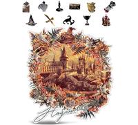 Crafthub Puzzle di legno per adulti - Harry Potter Puzzle in Legno - Castello di Hogwarts - A3 con 155 pezzi unici - Puzzle artistico per rilassarsi - 27.5cm x 30.4cm