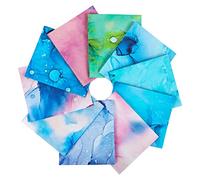 Craftido 10 pezzi di Tessuto in Cotone Fat Quarters 18”x21”(46x53cm) - Peso Medio 145g - Tessuto 100% Cotone per Quilting, Cucito, Patchwork, DIY e Artigianato Fatto a Mano - Rainbow Inks