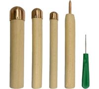 Crafting Flint Knapping Tool,Handmade Obsidian Crafting Set,Knapping Tools for Obsidian,Including 3 Copper Hammers 1 Awl and 1 Pressure Flaker,For Pros and Beginners