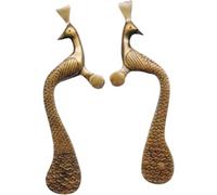 Crafting with Love A Beautiful Brass Pavone Door Handle Enhance The Beauty of Your Home, Materiale: Ottone, Dimensioni: 25,4 cm, Peso: 1,2 kg