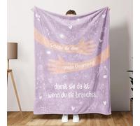 Craftique Buon regalo per donne e uomini, grande abbraccio, coperta, regalo di conforto, regalo di conforto, regalo per la fidanzata, regalo di condoglianze, 153 x 127 cm (viola)