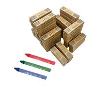 Craftis Pastelli triangolari per bambini, 200 scatole di colori misti, 600 pastelli in totale, perfetti per ristoranti, scuole o riempitivi per sacchetti per feste, 3 colori triangolari per scatola