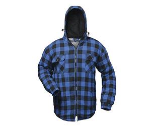 Craftland S-3XL - Camicia Termica da Lavoro, a Quadretti e Foderata con Cappuccio, Taglia S-3XL