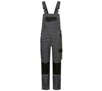 Craftland Salopette per bambini RIKUS tessuto twill leggero e confortevole 134/140 cm grigio/nero