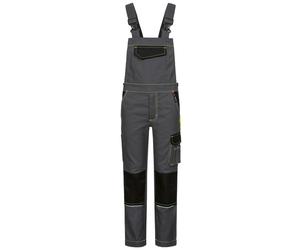 Craftland Salopette per bambini RIKUS tessuto twill leggero e confortevole 134/140 cm grigio/nero