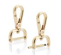 CRAFTMEMORE 2 chiusure a scatto staccabili con barra a vite VT493 di ricambio (3,8 cm, oro)