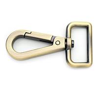 CRAFTMEMORE 2 fermagli a moschettone extra spessi con gancio girevole in metallo per cancello di spinta per borsa hardware SC91 (1 pollice, ottone spazzolato)
