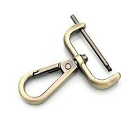 CRAFTMEMORE 2 ganci staccabili a scatto con chiusura girevole con barra a vite per borsa di ricambio hardware (1-1/4 di pollice, ottone spazzolato)