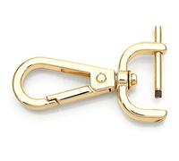 CRAFTMEMORE 2 ganci staccabili a scatto con chiusura girevole con barra a vite per borsa e cinghia di ricambio hardware (5/8 pollici, oro)