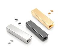 CRAFTMEMORE 4pcs Belt Tip with Screw Zipper Tip Webbing Tip Strap End Caps DIY Sewing Craft VTBT Pick Color 112 Inch S