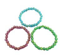 Craftopia Overseas Set di 3 braccialetti Feng Shui B con Buddha che cantano il mantra per soldi, fortuna e fortuna d'affari