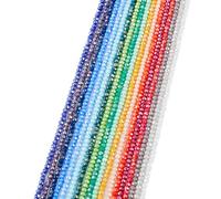 Craftora 18 fili di perline in cristallo sfaccettate da 3 mm, perline a rondelle, per la creazione di gioielli dell'amicizia, bracciali, collane, orecchini