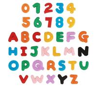 Craftora 36 toppe termoadesive a forma di lettere dell'alfabeto dalla A alla Z, ricamo, numeri 0-9, per riparazione vestiti, cappelli, borse