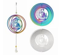 Craftora Ciondoli in filigrana in acciaio inossidabile con connettori a vento per campanelle a vento, decorazioni fai da te, decorazione per casa e auto, Acciaio inossidabile