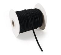 Craftora Nastro in velluto nero da 45,7 m, 3-4 mm, nastro di raso piatto con bobine per cucito, confezioni regalo, fiocchi per capelli, decorazioni per feste