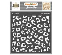 CrafTreat Cheetah Print Stencil for Crafts Reusable - Cheetah Skin Pattern Stencil - Size: 15x15 cms - Leopard Print Stencils for Furniture Painting - Animal Skin Stencils for Cakes