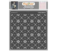 CrafTreat Dot Pattern Stencils for Painting on Wood, Tile, Canvas, Paper, Fabric and Floor - Dotted Diamond Flower Stencil - 6x6 Inches - Reusable DIY Art and Craft Stencils Patterns for Painting