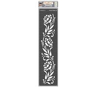 CrafTreat Flourish Border Stencils for painting on Wood, Canvas, Paper, Fabric, Floor, Wall and Tile - Border13-3x12 Inches - Reusable DIY Art and Craft Stencils for Borders - Floral Border Stencils