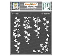 CrafTreat Ivy Stencils for Painting Furniture Flowers - Hanging Ivy Stencil - Size: 15x15 cms - Floral Pattern Stencils for Card Making - Floral Stencils for Crafts Reusable
