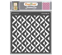 CrafTreat Pattern Stencils for Crafts Reusable Vintage - 3D Square Pattern - Size: 15x15 cms - Square Template Stencil for Furniture Painting - Pattern Stencils for Painting on Concrete, Furniture