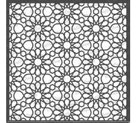 CrafTreat Pattern Stencils for Painting on Wood, Wall, Tile, Canvas, Paper, Fabric and Floor - Arabic Pattern Stencil - Size: 15x15 cms - Reusable DIY Art and Craft Stencils Pattern for Painting