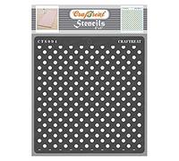 CrafTreat Polka Dot Stencil for Painting on Concrete - Bold Polka Dots - Size: 12X12 Inches - Dotting Stencils for Furniture Painting - Pattern Stencils for Crafts Reusable Vintage