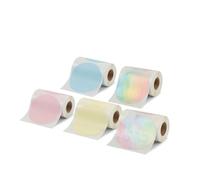 Crafts&Co® Carta Termica per Fotocamera per Bambini | Confezione di Ricarica per Mini Stampante | 5 Rotoli di Carta Rotondi Compatibili con Fotocamere Istantanee per Bambini | 3.5 Metri | 5.6 x 3 cm