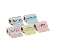 Crafts&Co® Carta Termica Ricariche per Mini Pocket Printer | 5 Rotoli di Etichette Adesive | Multicolore | Per Stampante Fotografica Portatile | 3,5 Metri | 5,6 x 3 cm