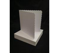 Crafts UK 836 50 Biglietti e Buste smerlati, Colore: Bianco, Dimensioni: 12,7 x 12,7 cm, Cartoncino, White, 25 x 55 mm