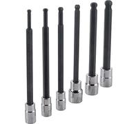 Craftsan CMMT42606 6Pc 3/8" Drive SAE Long Ball Hex Bit Set Socket