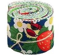 CraftsFabrics - 20 rotoli di tessuto pre-tagliati in 100% cotone, 6 x 90 cm, per trapunte, scrapbooking, cucito, arte e artigianato, patchwork, collage (verde)