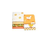 CraftsFabrics 7 scampoli di cotone Little Duck 50 x 40 cm | Set di tessuti da cucito per bambini, per trapuntatura, biancheria da letto, cuscini e artigianato
