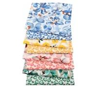 CraftsFabrics 8 scampoli di cotone con stampe floreali multicolori, 50 x 40 cm, per patchwork, vestiti, trapuntatura, cucito, patchwork