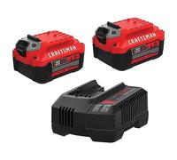 CRAFTSMAN Batteria per utensili elettrici da 20 Volt, confezione da 2, agli ioni di litio con caricabatterie (CMCB204-2CK)