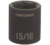 CRAFTSMAN Bussola a impatto poco profondo, SAE, attacco da 1/2", 15/16", 6 punti (CMMT15857)