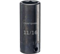 Craftsman Bussola a percussione CMMT15897, profonda SAE, attacco da 3/8" 11/16"
