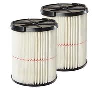 CRAFTSMAN CMXZVBE38755 Red Stripe General Purpose Wet/Dry Vac Replacement Filter for 5 to 20 Gallon Shop Vacuums, 2-Pack