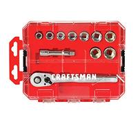 Craftsman Set di chiavi a bussola con cricchetto, metrica, attacco da 3/8", set da 11 pezzi (CMMT12027)