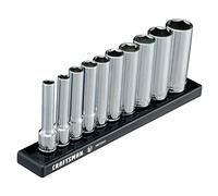 CRAFTSMAN Set di chiavi a bussola serie V, Deep SAE, attacco da 1/4", 10 pezzi (CMMT17315V)