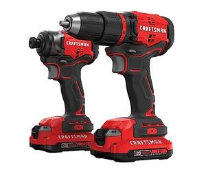 CRAFTSMAN V20 Cordless Drill Combo Kit, 2 Tool (CMCK210C2)