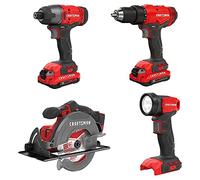 CRAFTSMAN V20 Cordless Drill Combo Kit, 4 Tool (CMCK401D2)